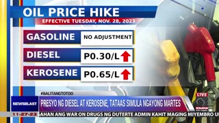 Presyo ng diesel at kerosene, tataas simula ngayong Martes