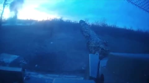 Footage from a Russian Tank Gunner Being Destroyed