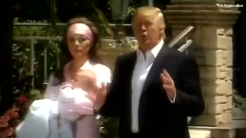 Melania kisses Donald as she holds Barron in her arms in resurfaced clip