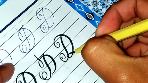Letter D calligraphy _ Fancey D _ Stylish D _ Designs of D _ How to write D in style