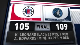 Game Recap: Timberwolves vs Clippers 109 - 105