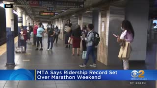 MTA says subway ridership record set over NYC Marathon weekend