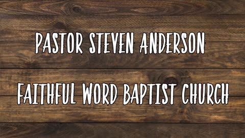 Beware of Evil Trees | Pastor Steven Anderson | 03/09/2008 Sunday PM