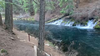 Spectacular River & Waterfall – Metolius River National Recreation Area – Central Oregon – 4K