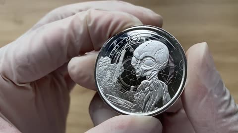 2021 Scottsdale Mint Ghana Alien 1oz Silver BU Coin