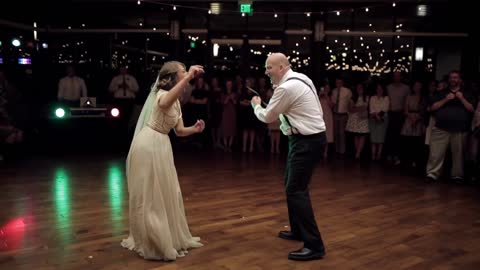 BEST surprise father daughter wedding dance to epic song mashup | Utah Wedding Videographer