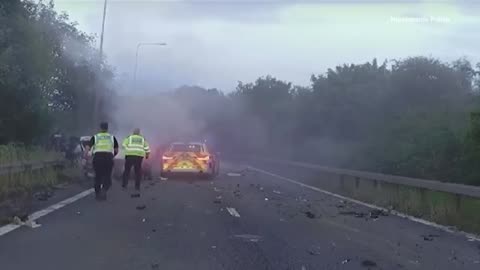 Cars crash amazing dangerous truck