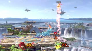 Roy Vs Pikachu on Battlefield