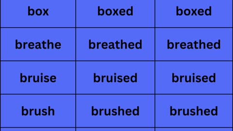 Regular verbs 5