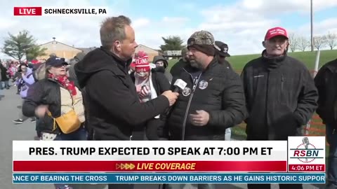 Trump rallygoer discusses concerns, priorities of Latino voters with RSBN in Schneckville, PA
