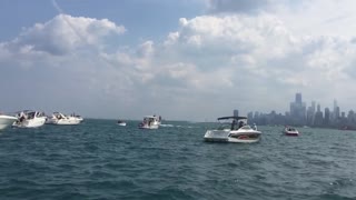 Blue Angels Fighter Jet Does a 'Sneak Pass' Over Boaters