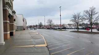 March 28, 2020 - A Strip Mall Parking Lot in Avon, Indiana