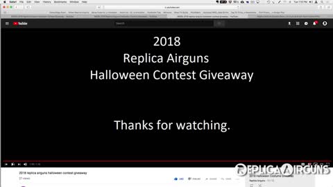 2018 Replica Airguns Halloween Contest Giveaway Winners