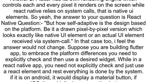 Flutter vs React Native Which framework is more native in terms of style out of the box