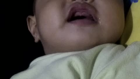my one years old baby try to say something
