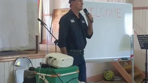 Farmer Wade speaking at the Wallabadah Land and Health Expo 2024 Day 1 - 6/4/2024