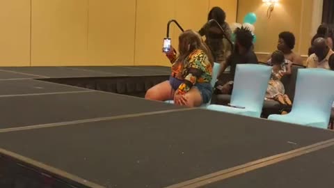 Runway Model Falls Down