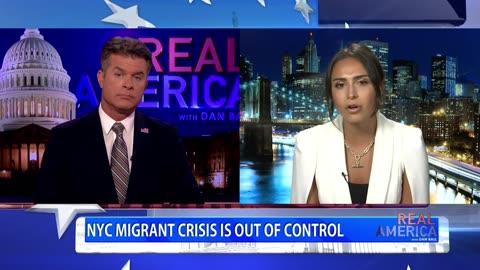 REAL AMERICA -- Dan Ball W/ Caitlin Sinclair, NYC Migrant Crisis Sparks Protests, 9/15/23