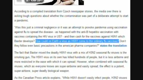 Nouvel ordre mondial #11 - La grippe aviaire, le vaccin qui tue