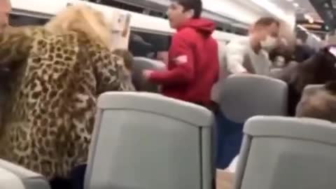 This fxght broke out on a train in York over some passengers that were not weari_3