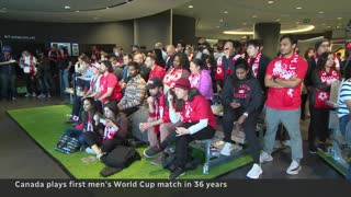 Excitement, anxiety as fans watch Canada’s 1st World Cup match