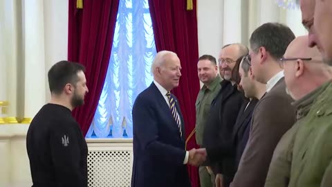 Biden makes surprise visit to Kyiv - Images of US leader in Kyiv (video)