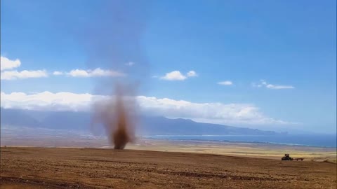 Small Dust Devil Forms at a Shear Line