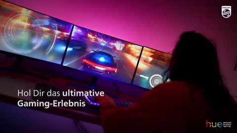 Philips Hue Play Gradient Lightstrip für drei Monitore