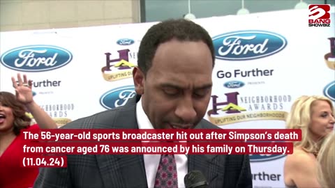 Stephen A Smith is Convinced the Late OJ Simpson Slaughtered His Wife.
