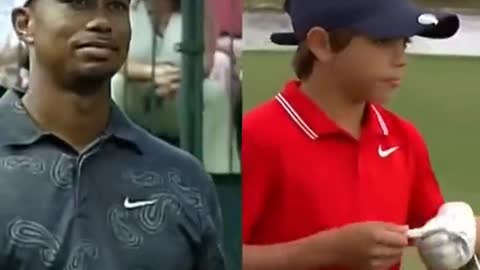 Tiger Woods And His Son