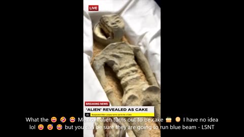 HOAX MAYBE? What the 😆 🤣 😂 Mexican alien turns out to be cake 🎂