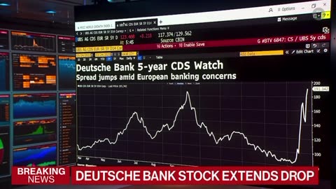 Deutsche Bank shares slump more than 12% as a new bout of stress hits