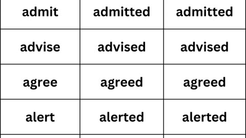 Regular verbs 1