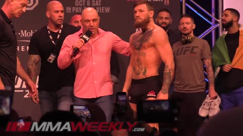 UFC 229 Khabib vs Conor McGregor Ceremonial Weigh-In Comes to Blows