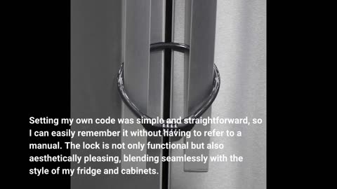 Urban August Fridge Lock: Multi-Functional Cable Combination Lock, for French-Door Refrigerator...