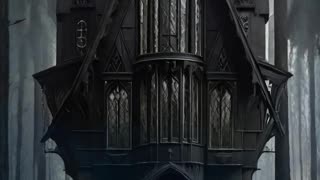 Dark Forest Houses | Gothic Houses | Black Houses | Gothic Architecture | Digital Art | AI Art