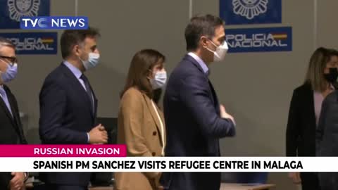 (SEE VIDEO) Spanish PM Sanchez Visits Refugee Centre in Malaga