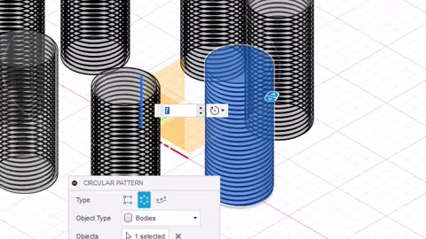 Fusion 360: Circular Pattern on 3D objects