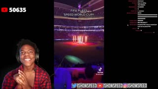 Ishowspeed reacts to his music being used in Qatar