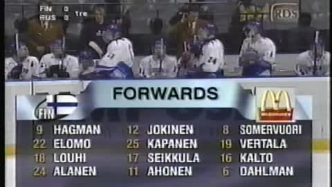 La Final du championnat du monde de Hockey Junior de 1998 Russie vs Finlande