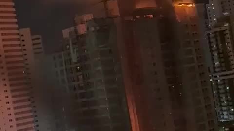 High Rise Catches on Fire in Recife, Brazil With Debris Falling From the Upper Levels