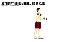 Alternating dumbbell curl