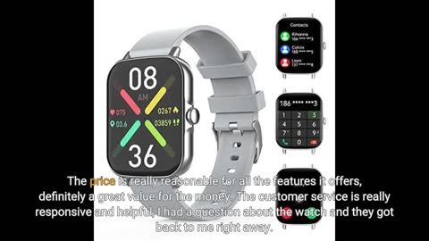 Aptkdoe Smart Watch, Fitness Tracker with Dail Calls Speaker, 1.85" Touch Screen IP68 Waterproof