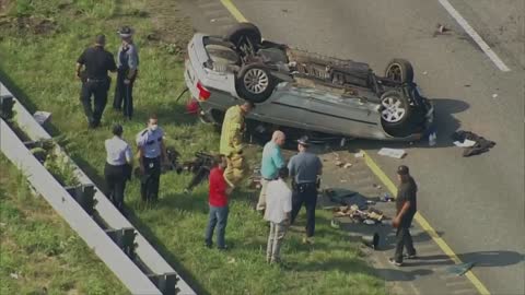 Police investigating crash on I-93 that left woman, 3-year-old girl injured