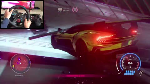 NFS HEAT Police Chase Aston Martin Vulcan - LOGITECH G29 gameplay