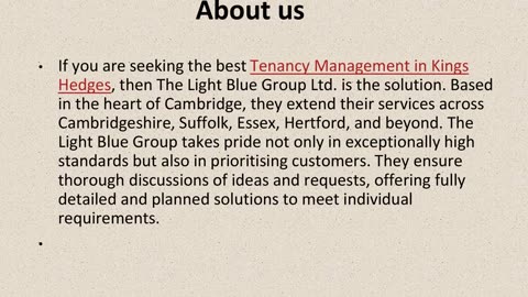 Best Tenancy Management in Kings Hedges.