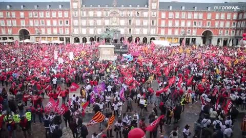 d Spain: Thousands of union members march in Madrid for higher wages and better right