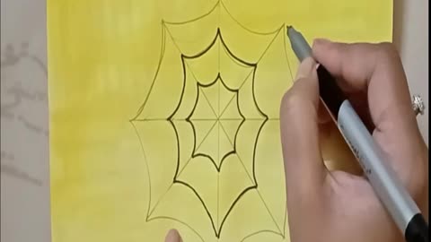 How To Draw a Simple Spider Web | How to Draw a Spider Web | How to draw a Spider Web Step by Step