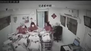 Taiwan, nurses at a hospital demonstrated their dedication by safeguarding infants from harm