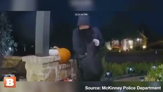 HALLOWEEN HORROR: Masked Man in All Black Caught Filing Empty Candy Bowl